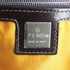 Fendi Baguette handbag in monogram tweed and brown leather - Detail D4 thumbnail
