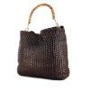 Gucci Bamboo en cuir tressé marron - 00pp thumbnail