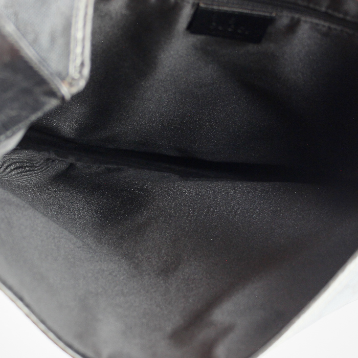 Borsa Gucci Jackie in tela monogram e pelle nera - Detail D2