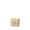 Billetera Gucci Eclipse en lona Monogram beige y cuero color frambuesa - 00pp thumbnail