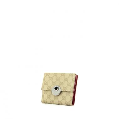 Portafogli Gucci Eclipse in tela monogram beige e pelle