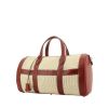 Hermes RD Weekend bag in beige braided horsehair and burgundy leather - 00pp thumbnail