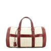 Hermes RD Weekend bag in beige braided horsehair and burgundy leather - 360 thumbnail