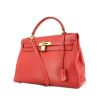 Hermès Kelly 32 cm Bag in red leather - 00pp thumbnail