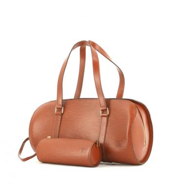 Sac à main Louis Vuitton Soufflot en cuir épi marron