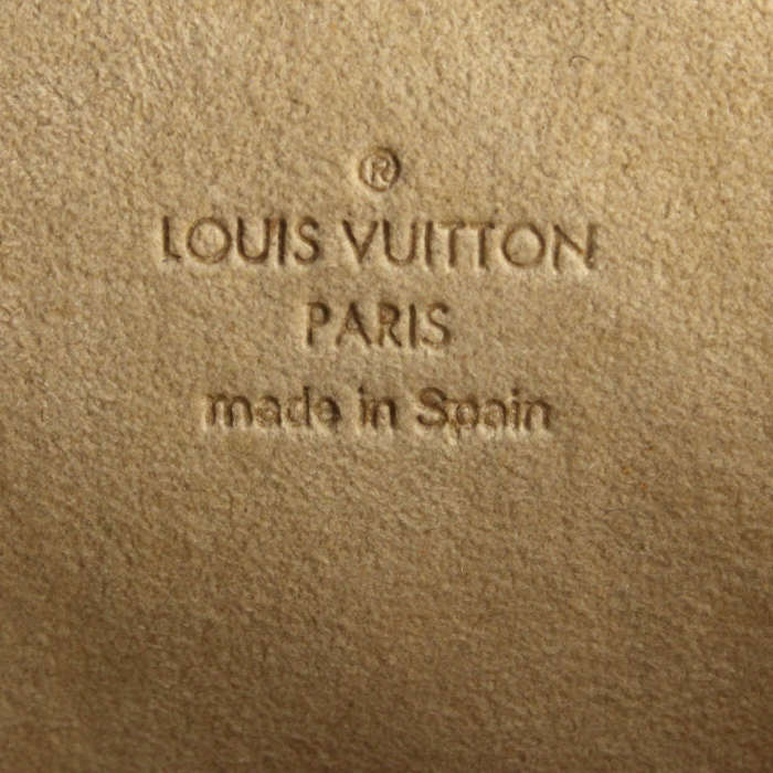 Bolso/bolsito Louis Vuitton Twin en lona Monogram y cuero natural - Detail D3