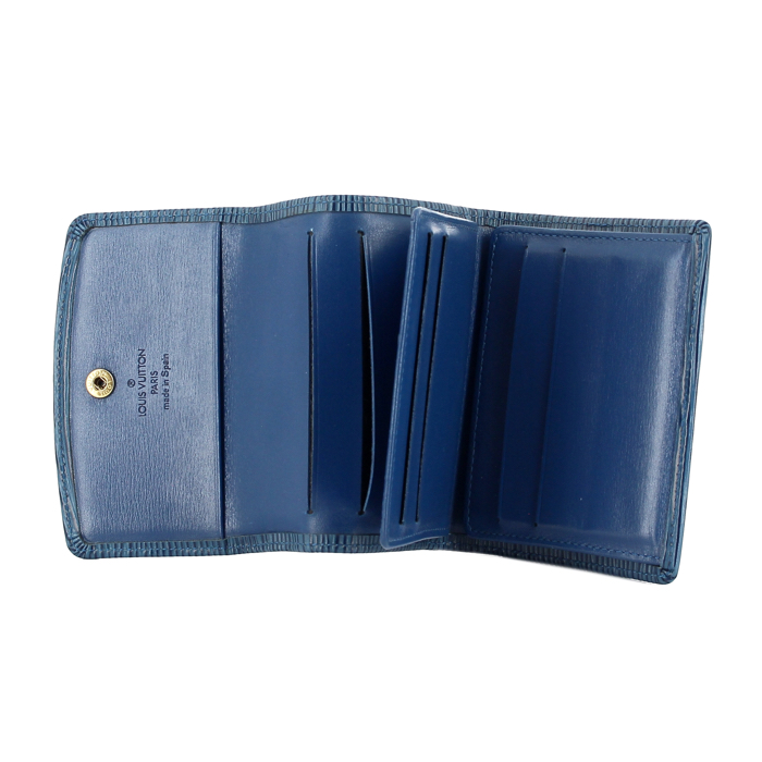 Louis Vuitton card wallet in blue epi leather - Detail D2