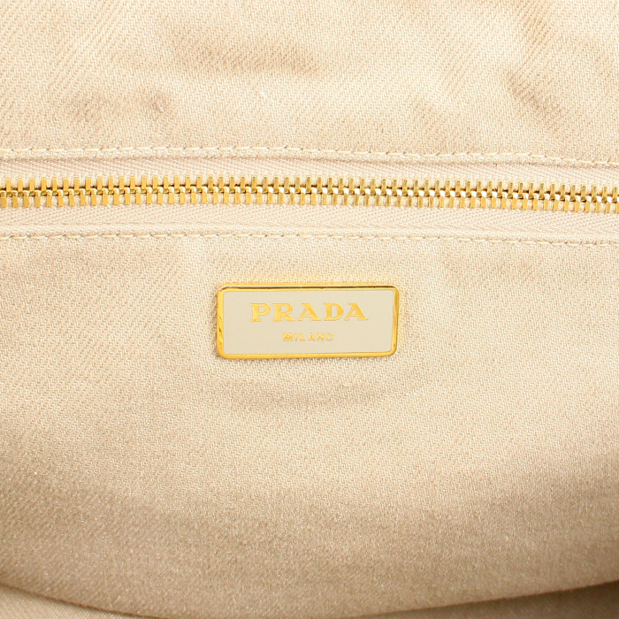 Shopping bag in beige canvas - Detail D3