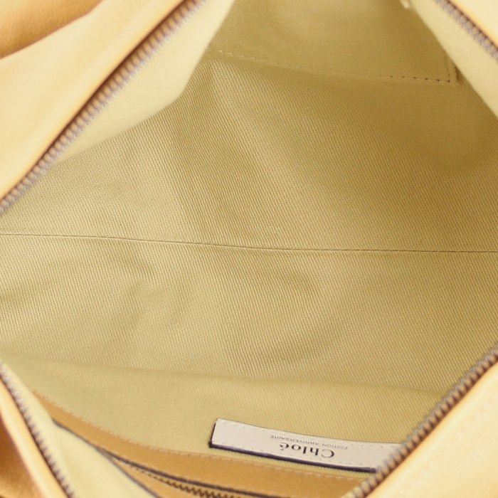 Sac à main Chloé  Silverado petit modèle  en cuir beige-rosé - Detail D2