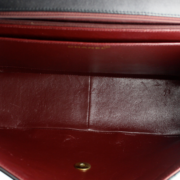 Chanel sac Timeless Maxi Jumbo en cuir matelassé noir  - Detail D3