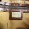 Handbag in khaki logo canvas and brown leather - Detail D3 thumbnail