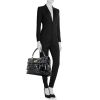 Yves Saint Laurent Muse Two large model handbag in patent leather and black suede - Detail D1 thumbnail