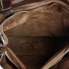 Bolso de mano Yves Saint Laurent Muse Two modelo grande en cuero y ante marrón - Detail D2 thumbnail