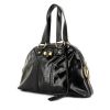 Yves Saint Laurent Muse small model handbag in black patent leather - 00pp thumbnail