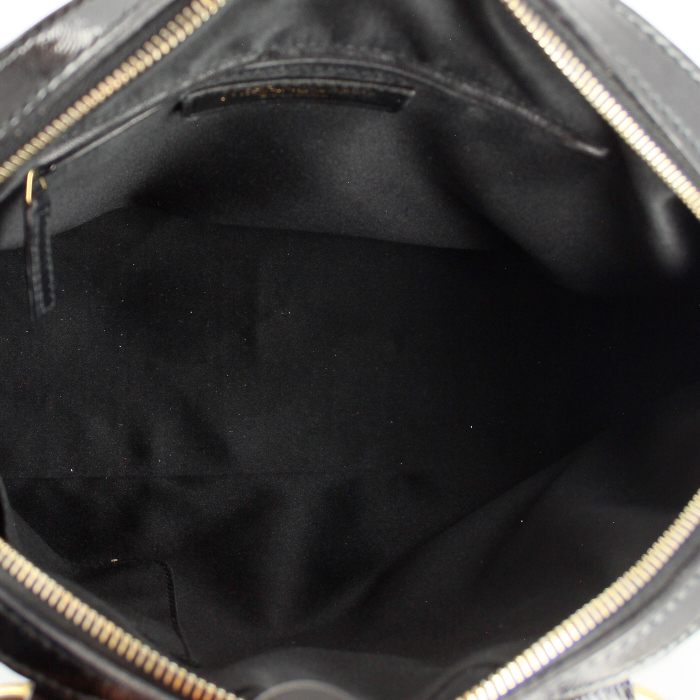 Borsa Yves Saint Laurent Muse modello piccolo in pelle verniciata nera - Detail D2