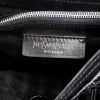 Yves Saint Laurent Muse Two small model handbag in black patent quilted leather and black canvas - Detail D5 thumbnail