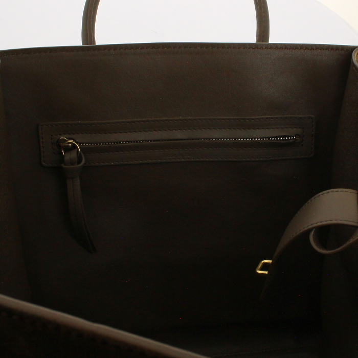 Celine Luggage Phantom en ante caqui - Detail D3