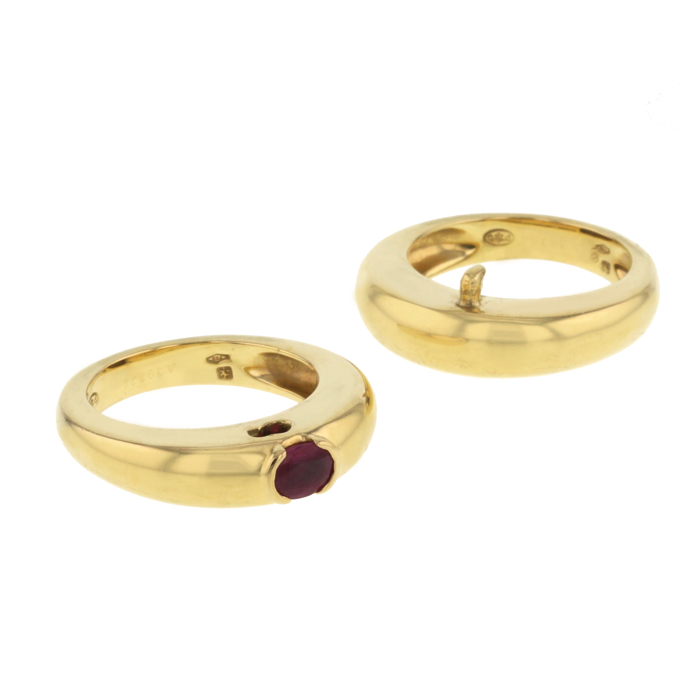 Piaget yellow gold and ruby double ring - Detail D2