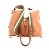 Handbag in havane brown leather - 360 Back thumbnail