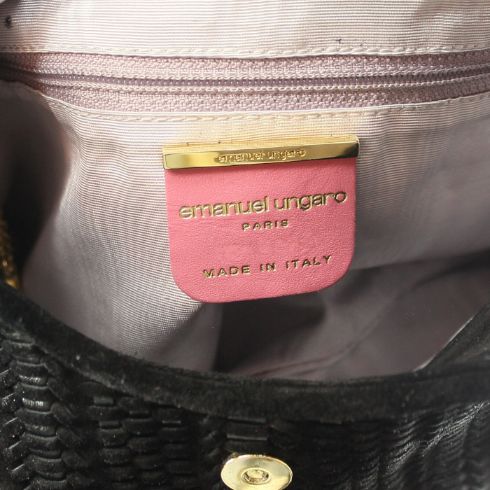 Ungaro en daim et cuir tressé noir - Detail D3