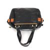 Chloé Handbag in black and brown leather - 360 Back thumbnail