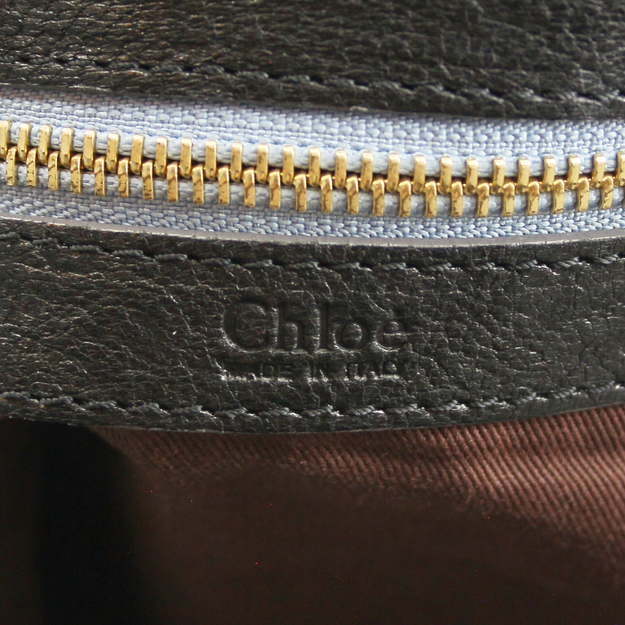 Chloé Handbag in black and brown leather - Detail D3