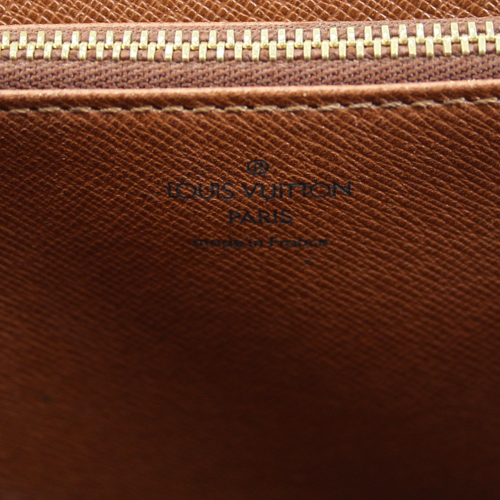 Borsa Louis Vuitton Malesherbes in tela monogram e pelle marrone - Detail D3