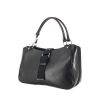 Handbag in canvas and black leather - 00pp thumbnail