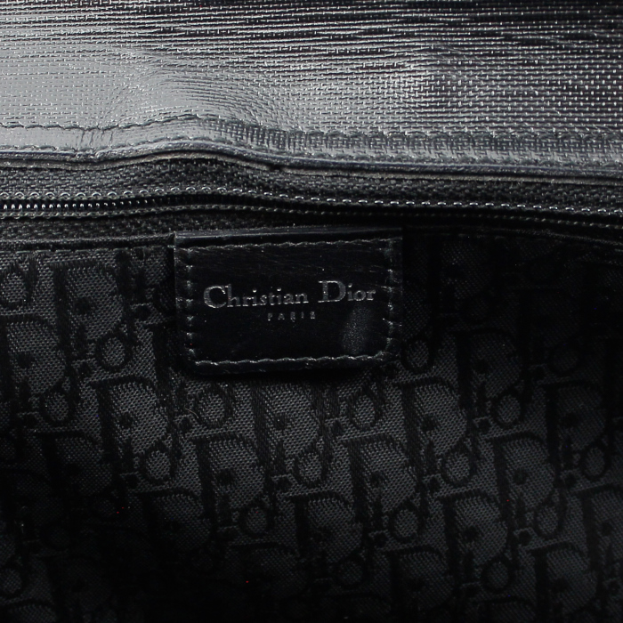 Handbag in canvas and black leather - Detail D3