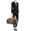Louis Vuitton maleta flexible Eole en lona Monogram y cuero natural - Detail D1 thumbnail