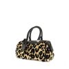 Handbag in printed canvas and black leather - 00pp thumbnail