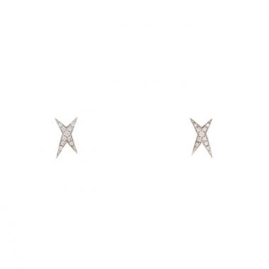 Mauboussin paire de puces d'oreilles Nuances de Toi en or blanc et diamants 