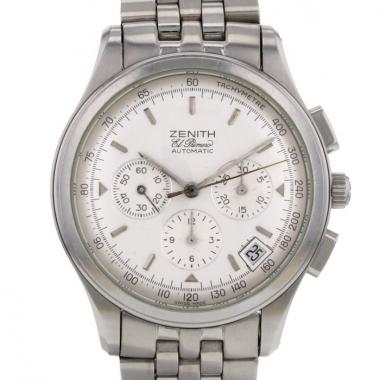Zenith Chronographe El primero watch in stainless steel Circa 1990 