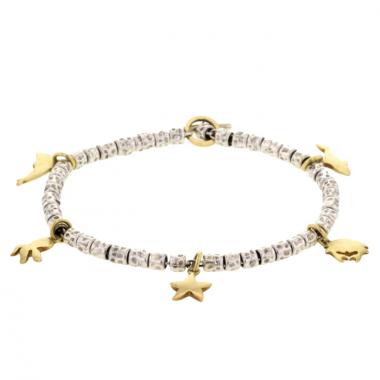 Pomellato brazalete Dodo en plata y oro amarillo