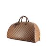 Louis Vuitton Kendall travel bag in ebene damier canvas and brown leather - 00pp thumbnail