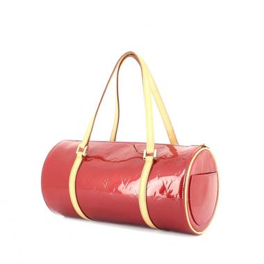 Sac à main Louis Vuitton Bedford en cuir vernis monogram rouge-cerise
