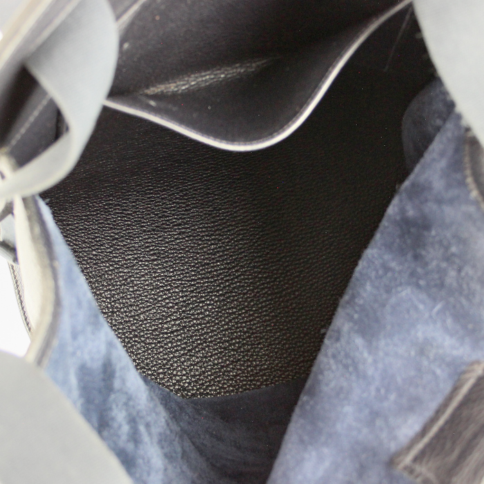 Hermès Sherpa in blue leather - Detail D2