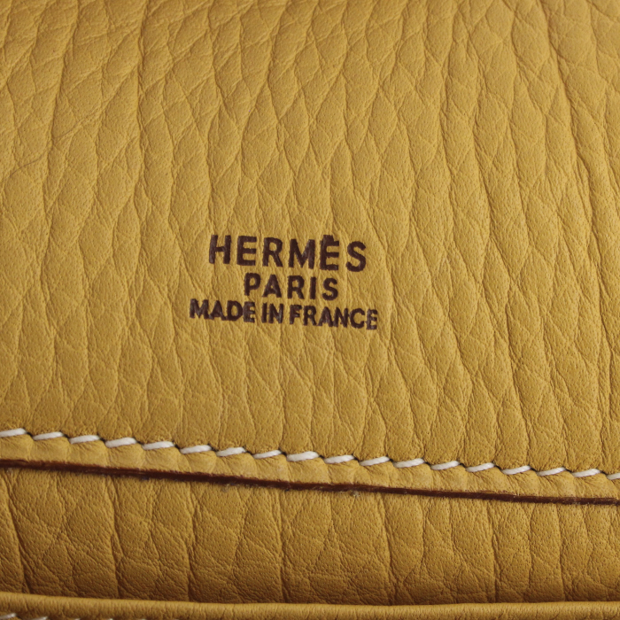 Zaino in pelle giallo zafferano - Detail D3