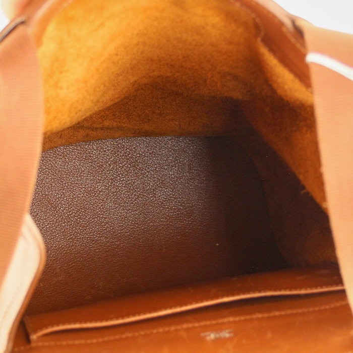 Hermès sac Sherpa en cuir marron  - Detail D2