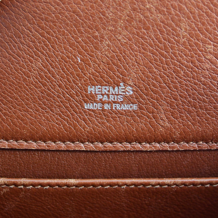 Hermès sac Sherpa en cuir marron  - Detail D3