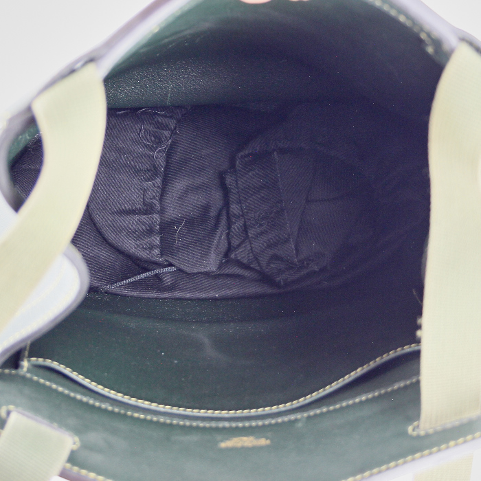 Zaino in pelle verde - Detail D2