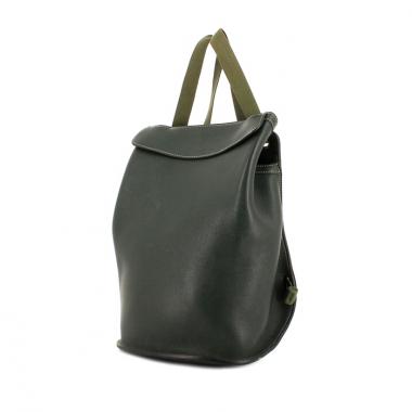 Mochila en cuero verde