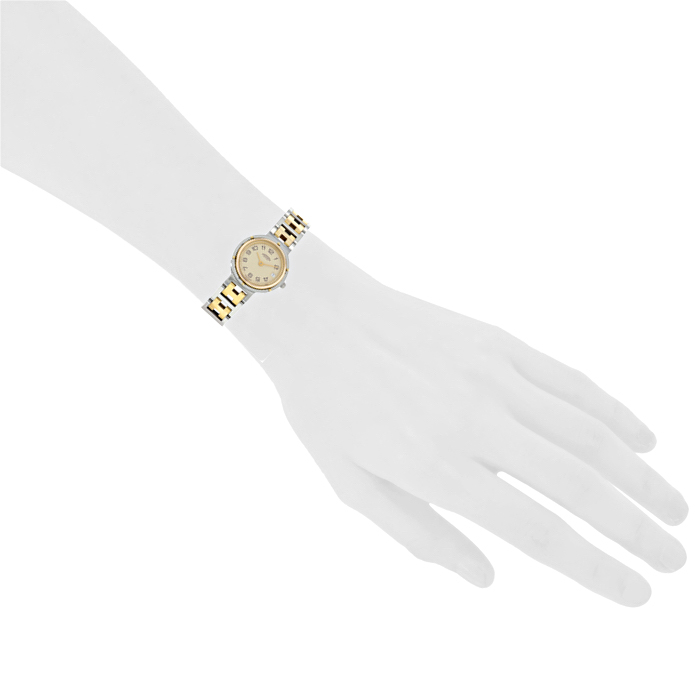 Reloj Hermes Clipper - Wristlet Watch de oro y acero Ref :  Clipper - Wristlet Watch Circa  1990 - Detail D1