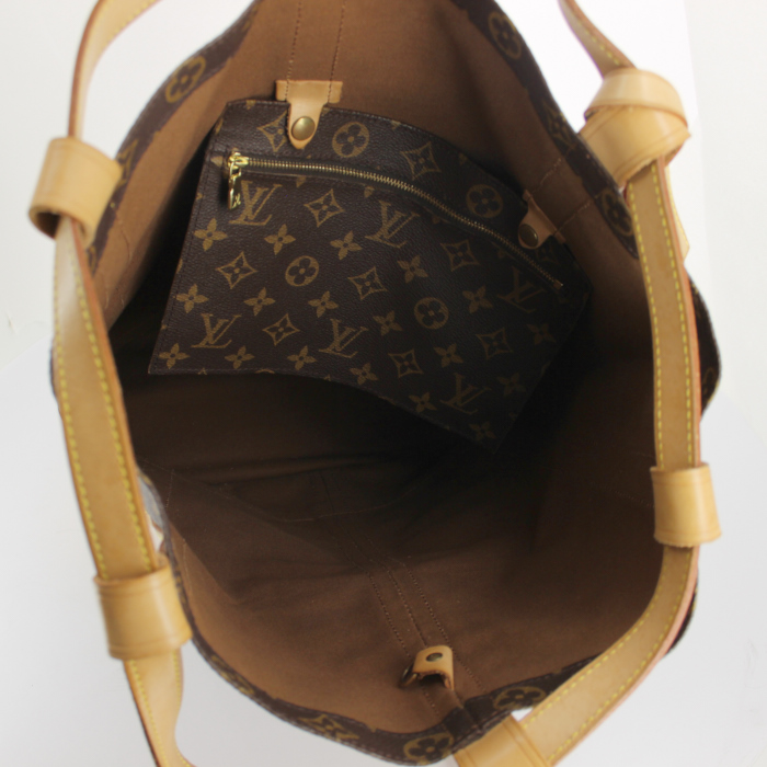 Louis Vuitton Randonnée handbag in monogram canvas and natural leather - Detail D3