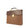 Louis Vuitton documents holder in damier canvas and brown leather - 00pp thumbnail