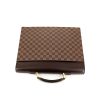 Louis Vuitton documents holder in damier canvas and brown leather - 360 Back thumbnail