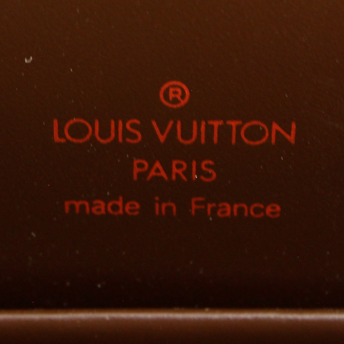 Louis Vuitton documents holder in damier canvas and brown leather - Detail D3