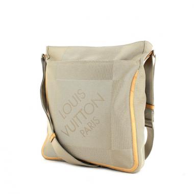 Louis Vuitton Shoulder Bag in grey canvas and natural leather