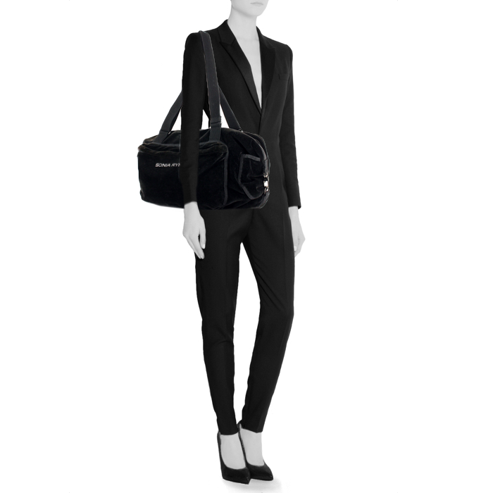 Sonia Rykiel Sonia Rykiel autres sacs et maroquinerie handbag in black velvet - Detail D1