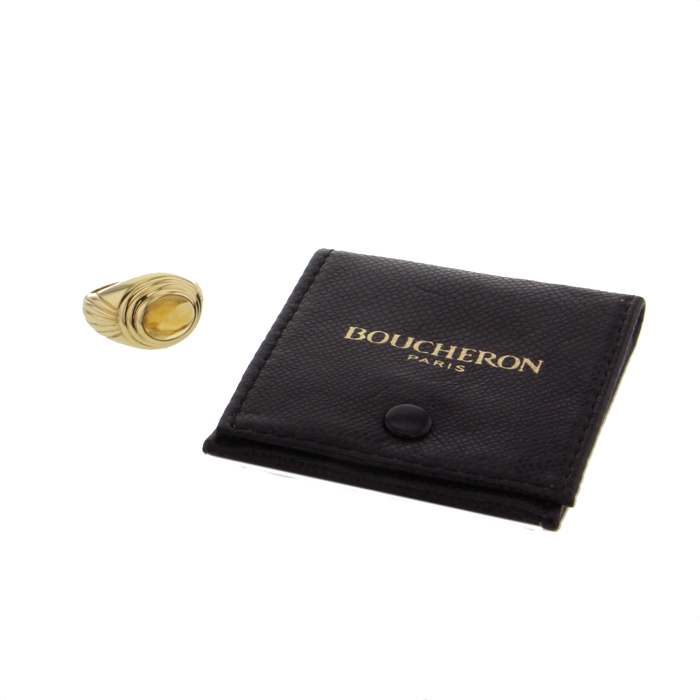 Anello Boucheron Jaipur in oro giallo e quarzo citrino - Detail D2